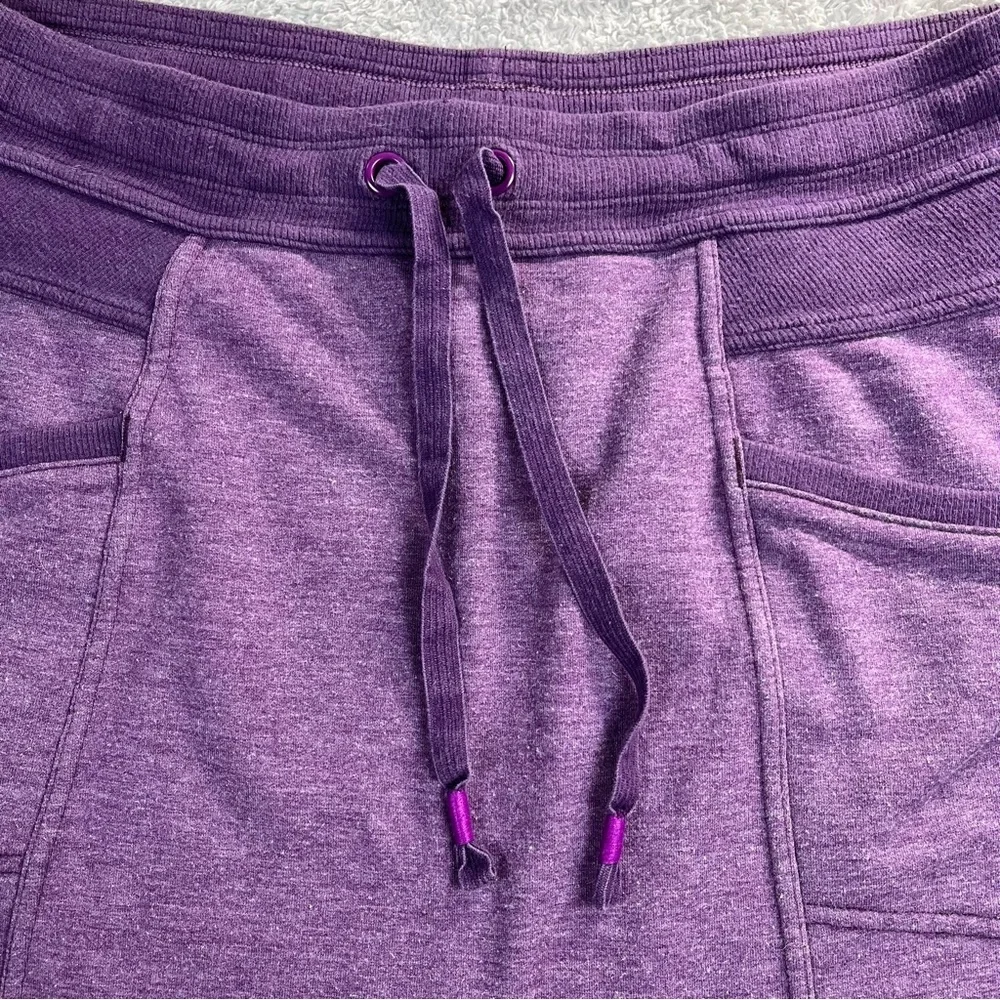 Athleta Bay Beach Skirt Purple Medium Drawstring Waist, Pockets, Casual Athletic